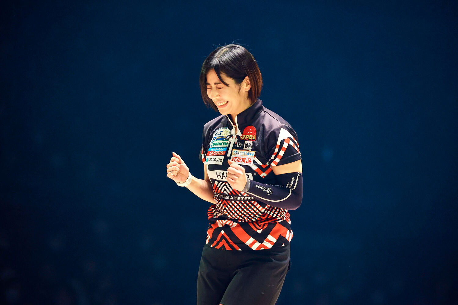 大嶋プロが見せたガッツポーズ　©Kayo Sekiguchi