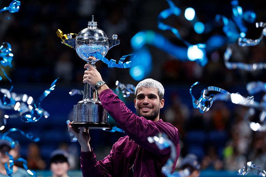 ジャパンOPに熱狂を生んだアルカラスの“ケガの功名”。＜Number Web＞ photograph by JIJI PRESS