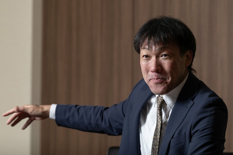 Number Webのインタビューに応じた多田野数人氏　©Tatsuo Harada