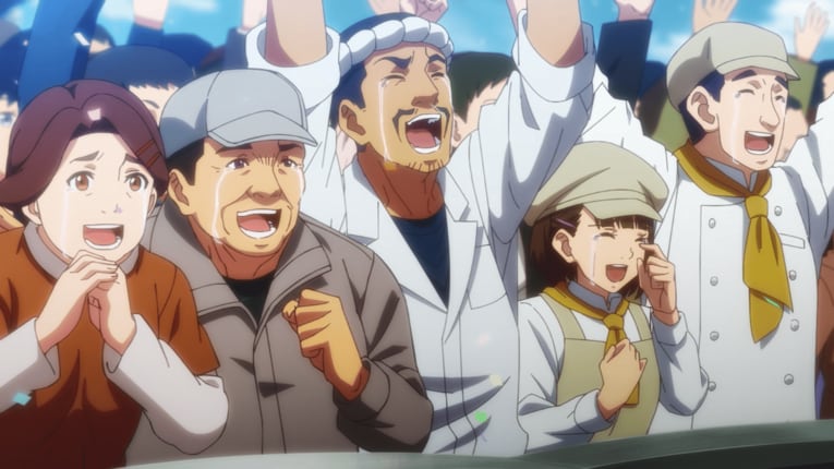 実際のレース同様、大盛り上がりのスタンドを再現　©2023 アニメ「ウマ娘 プリティーダービー Season 3」製作委員会