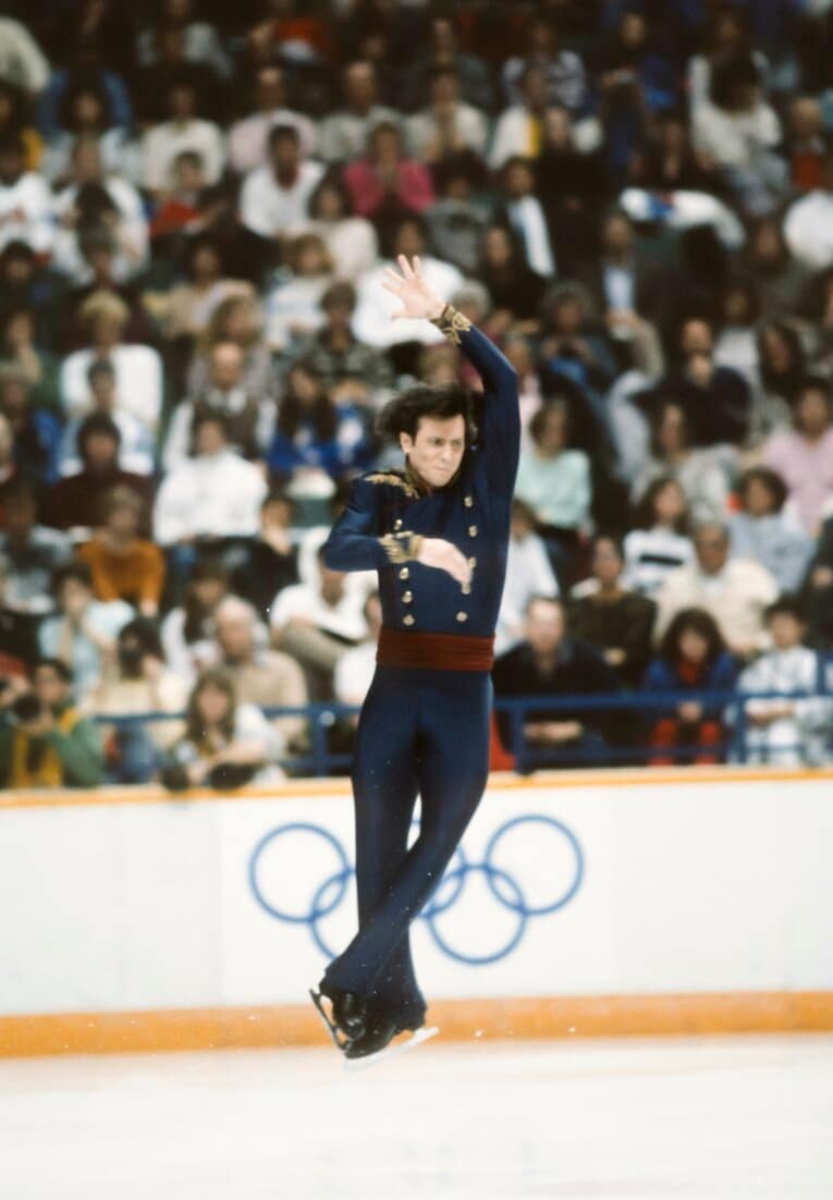 1988年のカルガリー五輪で金メダルを獲得したボイタノ。彼の得意技が、片手を頭上でのばすジャンプだった