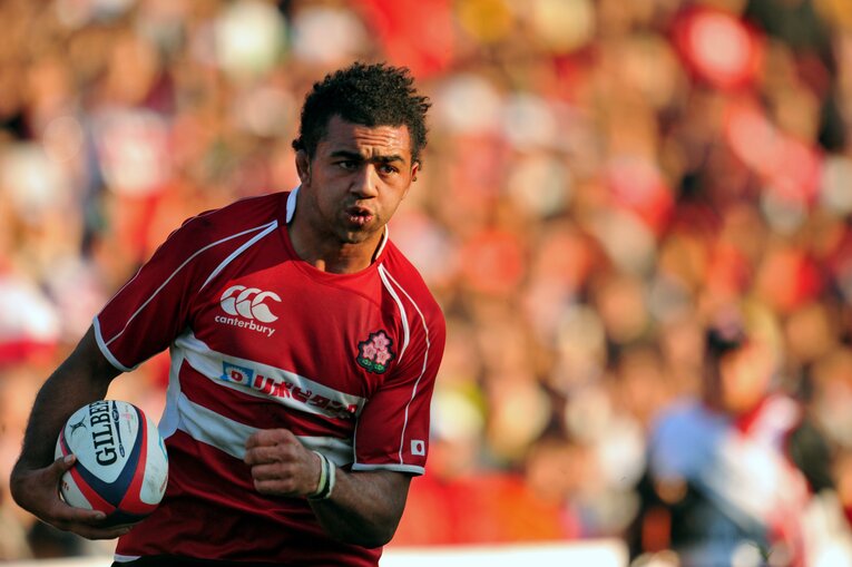 東海大時代に日本代表デビューしたリーチ マイケル。ワーナーは同じルーツを持つ先駆者に将来の自分を重ねている　©Jun Tsukida/AFLO SPORT