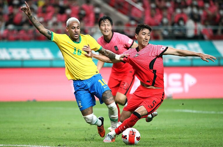 韓国相手に5ゴールを挙げて圧勝したブラジル　©Getty Images