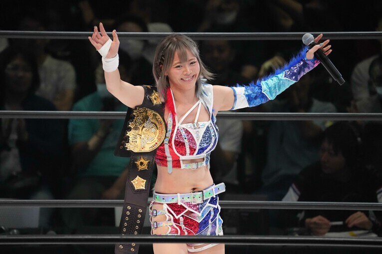 IWGP女子王者の岩谷麻優　©Essei Hara