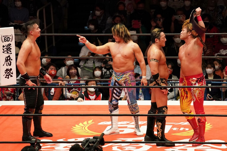 棚橋弘至の大胆な提案に、全日本プロレスのジェイク・リーは思わず笑みを浮かべた