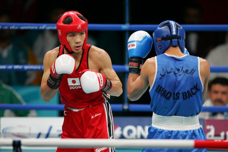 2006年、カタールで行われたアジア競技大会にて。この大会で銅メダルを獲得　©PHOTO KISHIMOTO