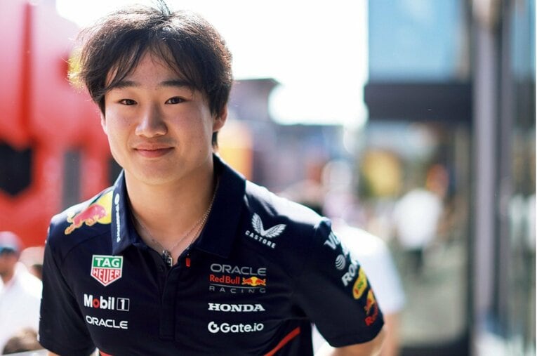 スペインGP後、イタリアの自宅からNumber「F1特集」のリモート取材に応じた角田裕毅 ／ photograph by Getty Images / Red Bull Content Pool