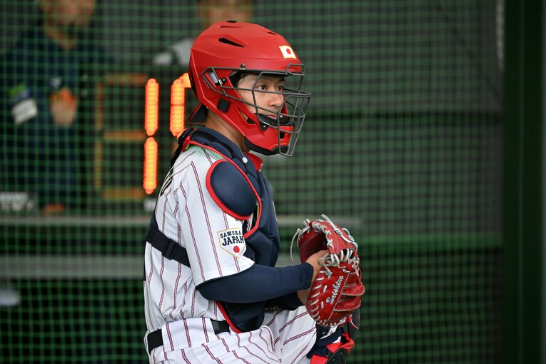 宮崎キャンプでの坂本誠志郎　©Hideki Sugiyama