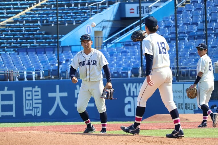 国学院大の主将を務める赤堀　©Genki Taguchi
