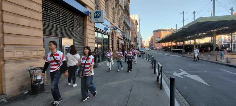 9月28日、サモア戦の当日、トゥールーズ市内で見かけた日本人ファン