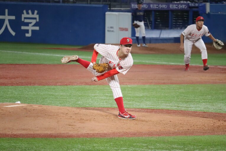 広島から2位指名を受けた佐藤柳之介　©Genki Taguchi