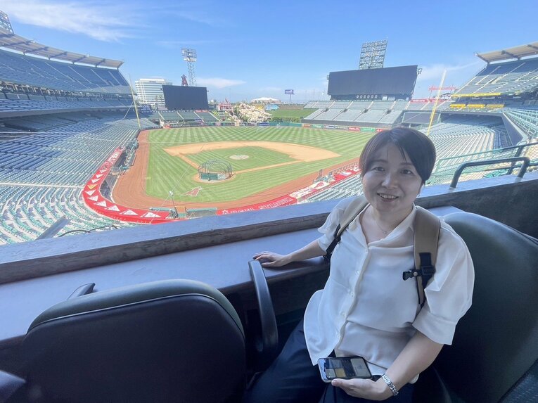 【エンゼルスタジアム】放送者席からの眺め