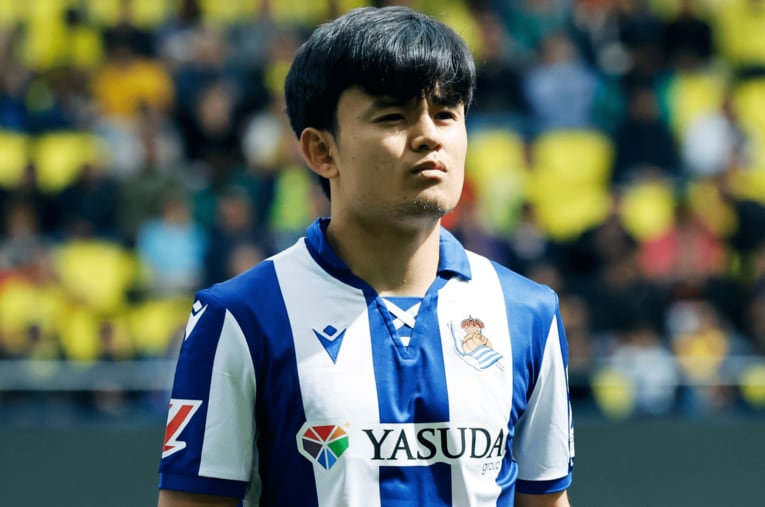 古巣ビジャレアル戦を戦ったレアル・ソシエダの久保建英 ／ photograph by Daisuke Nakashima