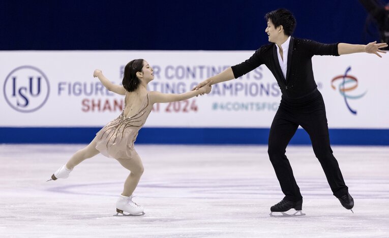 四大陸選手権フリーの演技　©︎EPA=JIJI PRESS