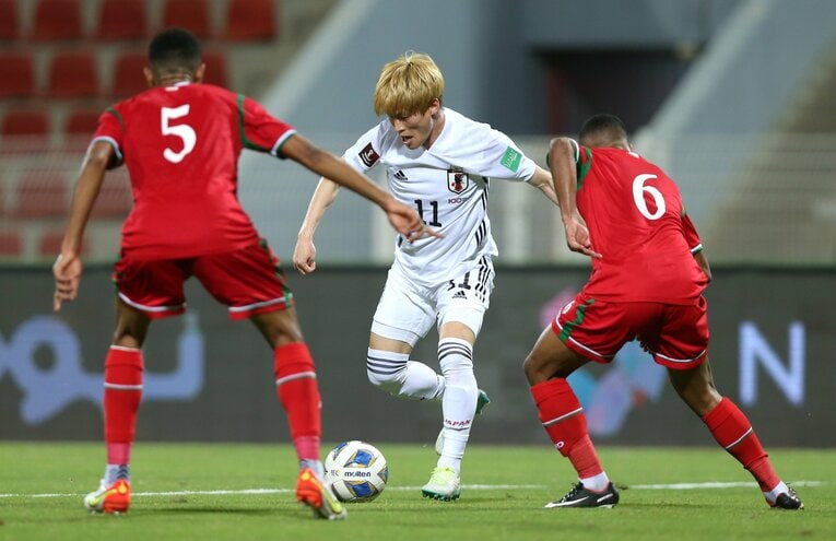 11月16日の最終予選オマーン戦（1－0で勝利）　©Getty Images