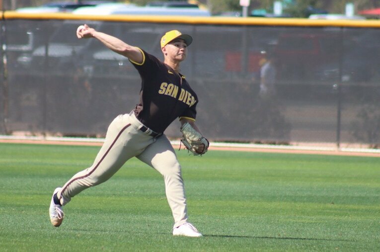 パドレスとマイナー契約を結ぶバルザー　©Yuki Yamada