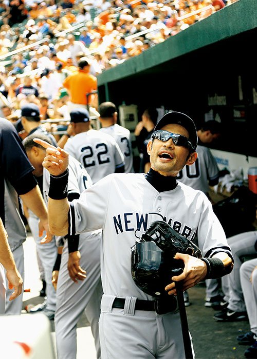 試合前に行われる恒例の“儀式”。ハイテンションなイチローの大声がダグアウトに響く