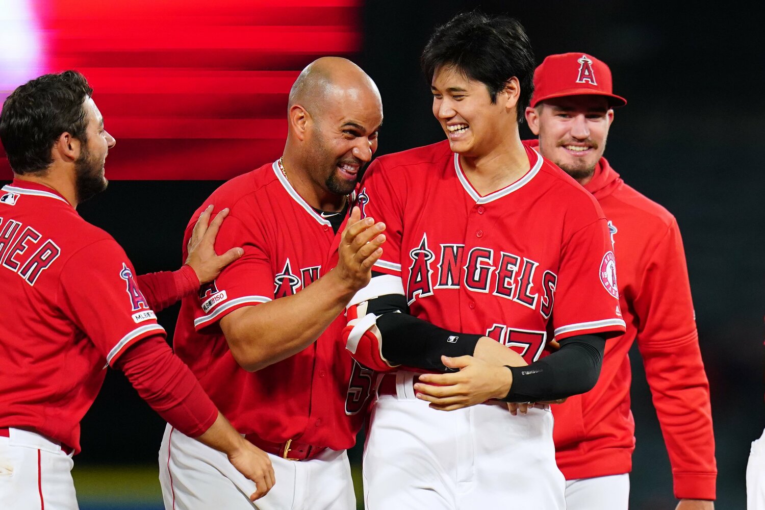 2018年、大谷のエンゼルス加入時から大先輩として背中を見せてきたプホルス　©Getty Images