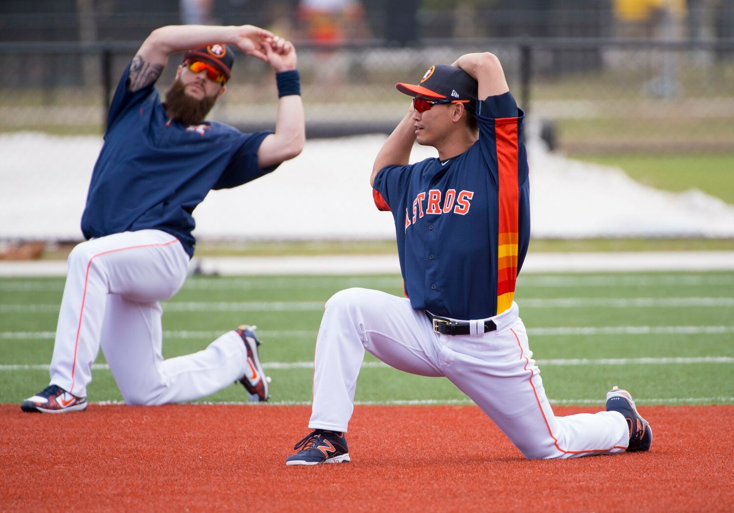 アストロズ時代の青木(右)とカイケル ©︎Getty Images