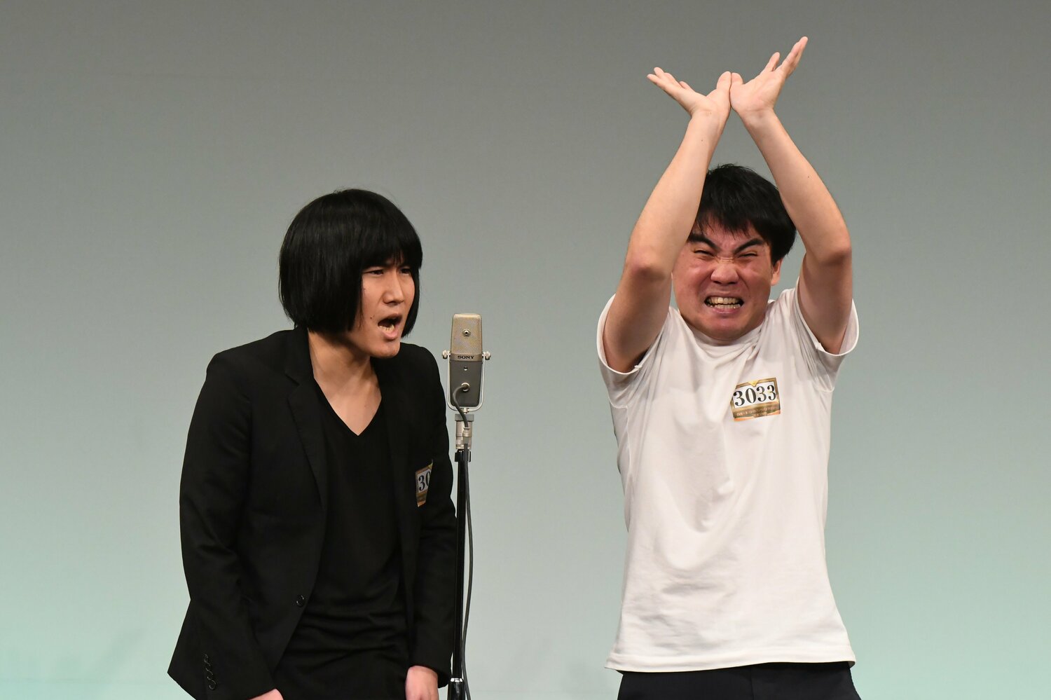 ランジャタイ（グレープカンパニー）。伊藤幸司（左）、国崎和也。初の決勝進出　©M-1グランプリ事務局