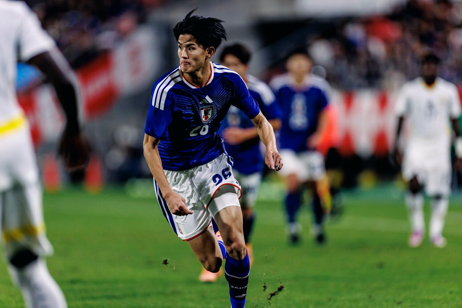 ガーナ戦で代表デビューを果たした後藤　©Kiichi Matsumoto