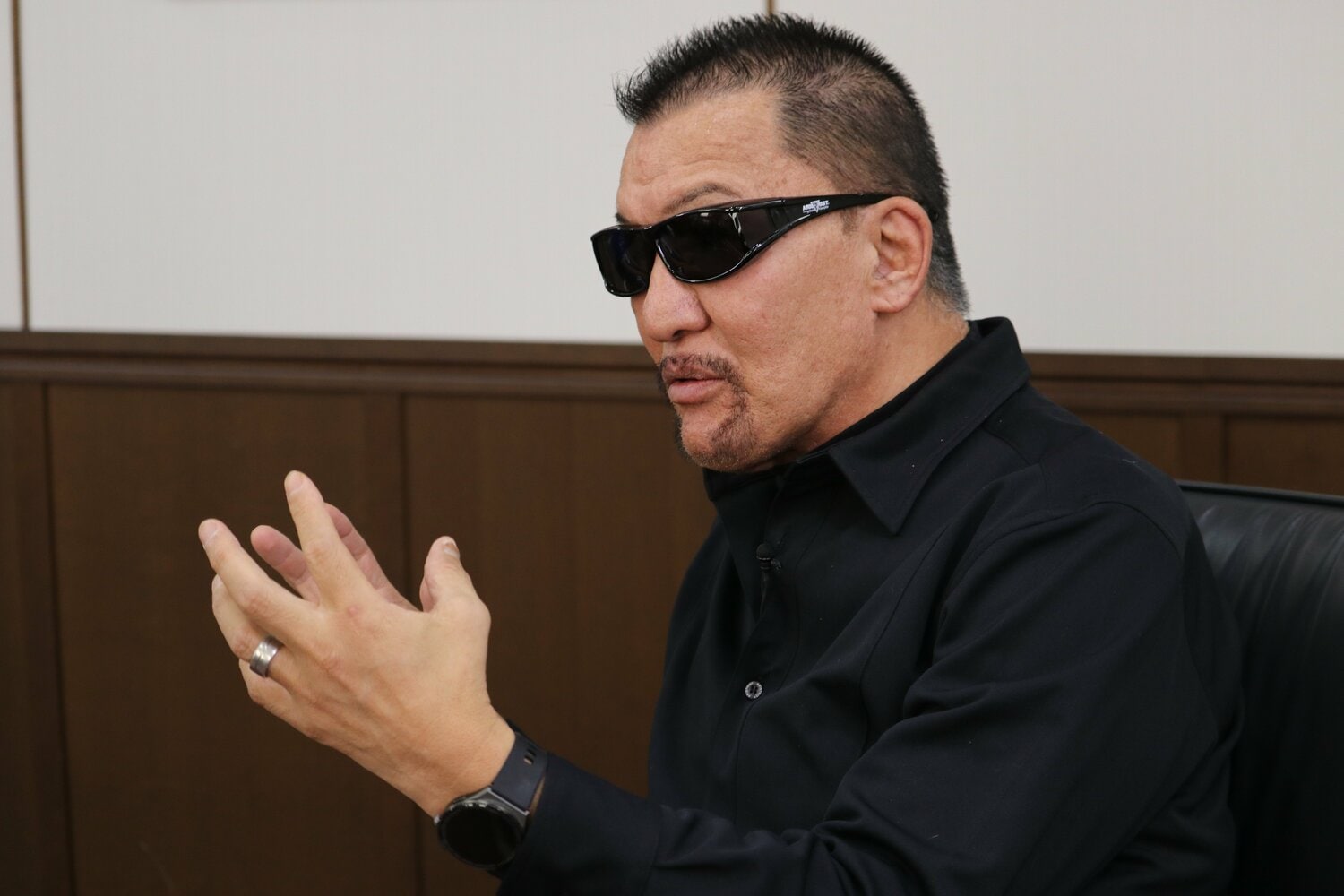 レスラーとしての矜持を語る蝶野正洋　©︎KASHIMA ANTLERS