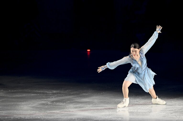 今年4月上旬、スターズ・オン・アイス大坂公演で演技を披露する紀平　©Asami Enomoto