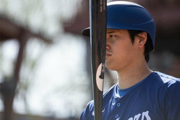 Numberカメラマンのオリジナル撮影「2024ドジャースキャンプ」での大谷（20枚超の10枚目）　©Nanae Suzuki