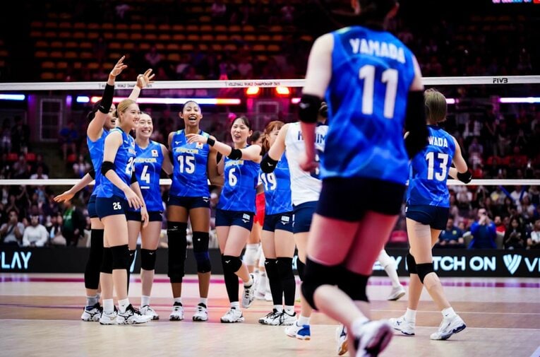 2025年世界選手権・セルビア戦　©︎Volleyball World