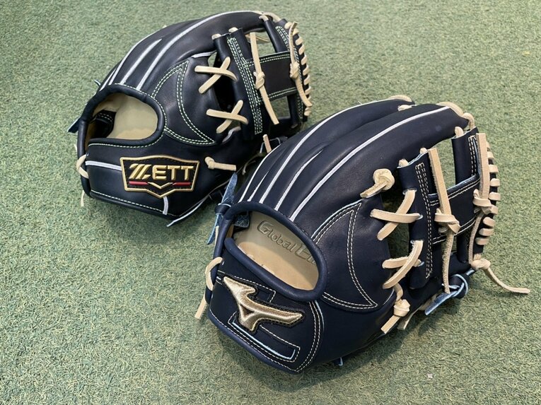 ミズノは「ミッドナイト」、ゼットは「ナイトブラック」として新色グラブを売り出し始めた　