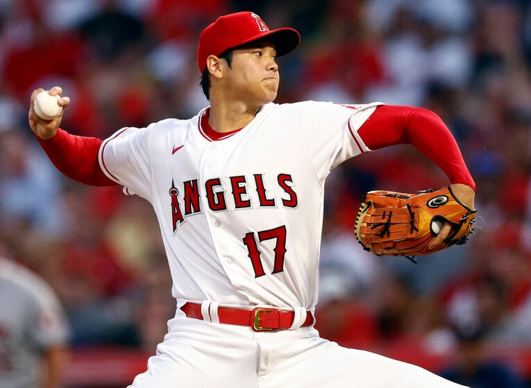 2022年開幕戦の大谷　©Getty Images