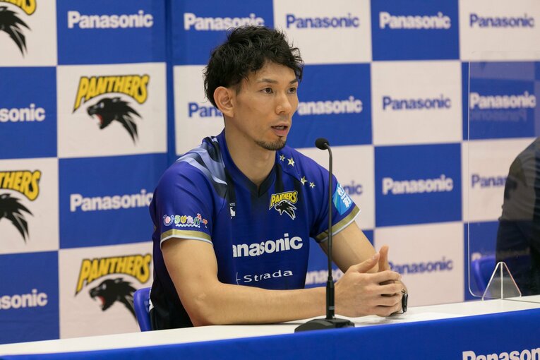 引退会見の様子　©︎Panasonic PANTHERS