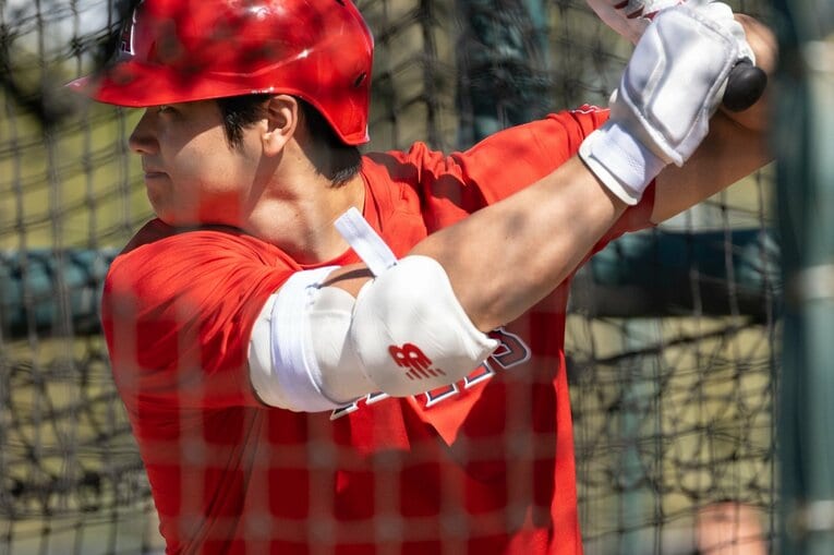 大谷がどの打順を任されるかは興味深いところだ　©Nanae Suzuki