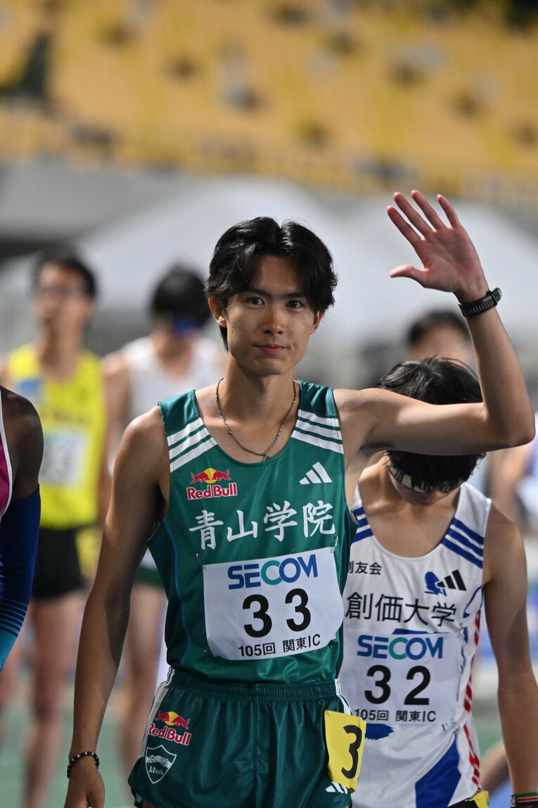 関カレ1万ｍに出場した佐藤愛斗　©Takashi Shimizu