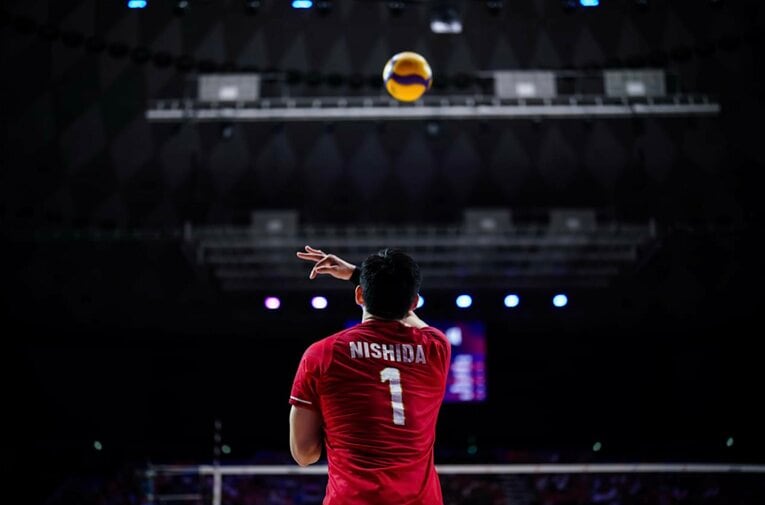西田有志（VNLイタリア戦）©Volleyball World