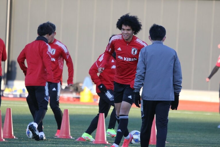 今年1月、トレーニングパートナーとして日本代表の合宿に参加したチェイス・アンリ　©︎Takahito Ando