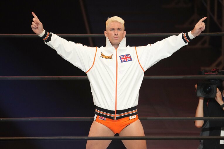 英国のレスリングスタイルを伝承するザック・セイバーJr.　©Essei Hara