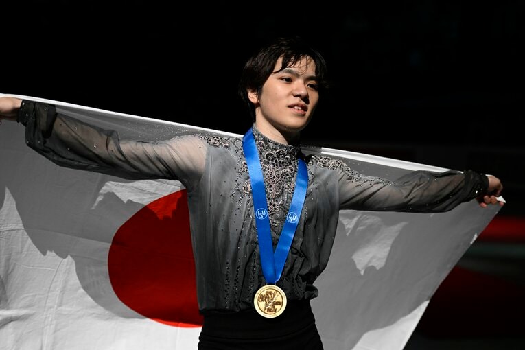 世界選手権連覇を果たした宇野　©Asami Enomoto