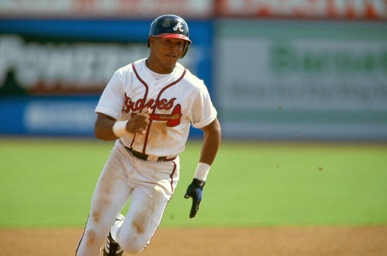 MLB時代のアンドリュー・ジョーンズ　©Sports Graphic Number