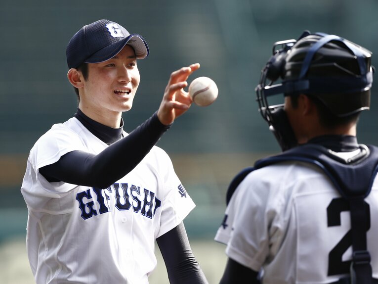 県岐商高時代の高橋 ©JIJI PRESS