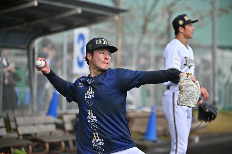 オリックスキャンプで奮闘する吉田輝星　©Hideki Sugiyama