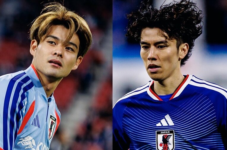 佐野海舟と田中碧。ガーナ戦で中盤センターを務めた2人は、好相性だったと言えそうだ ／ photograph by Kiichi Matsumoto