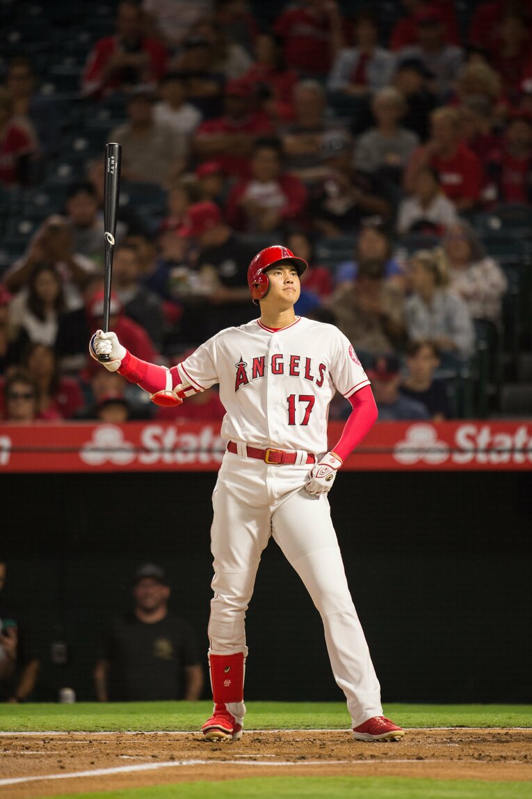 プロ6年目、メジャー1年目（2018年）の大谷翔平　©BUNGEISHUNJU