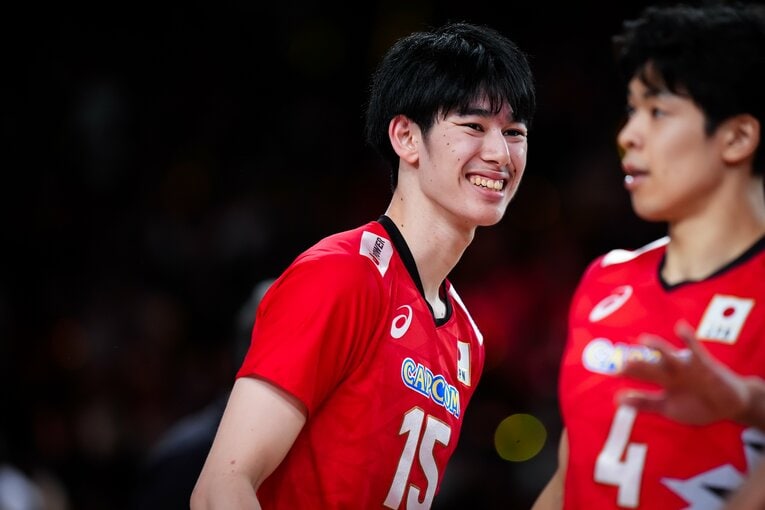 甲斐優斗（VNLポーランド戦）　©︎Volleyball World