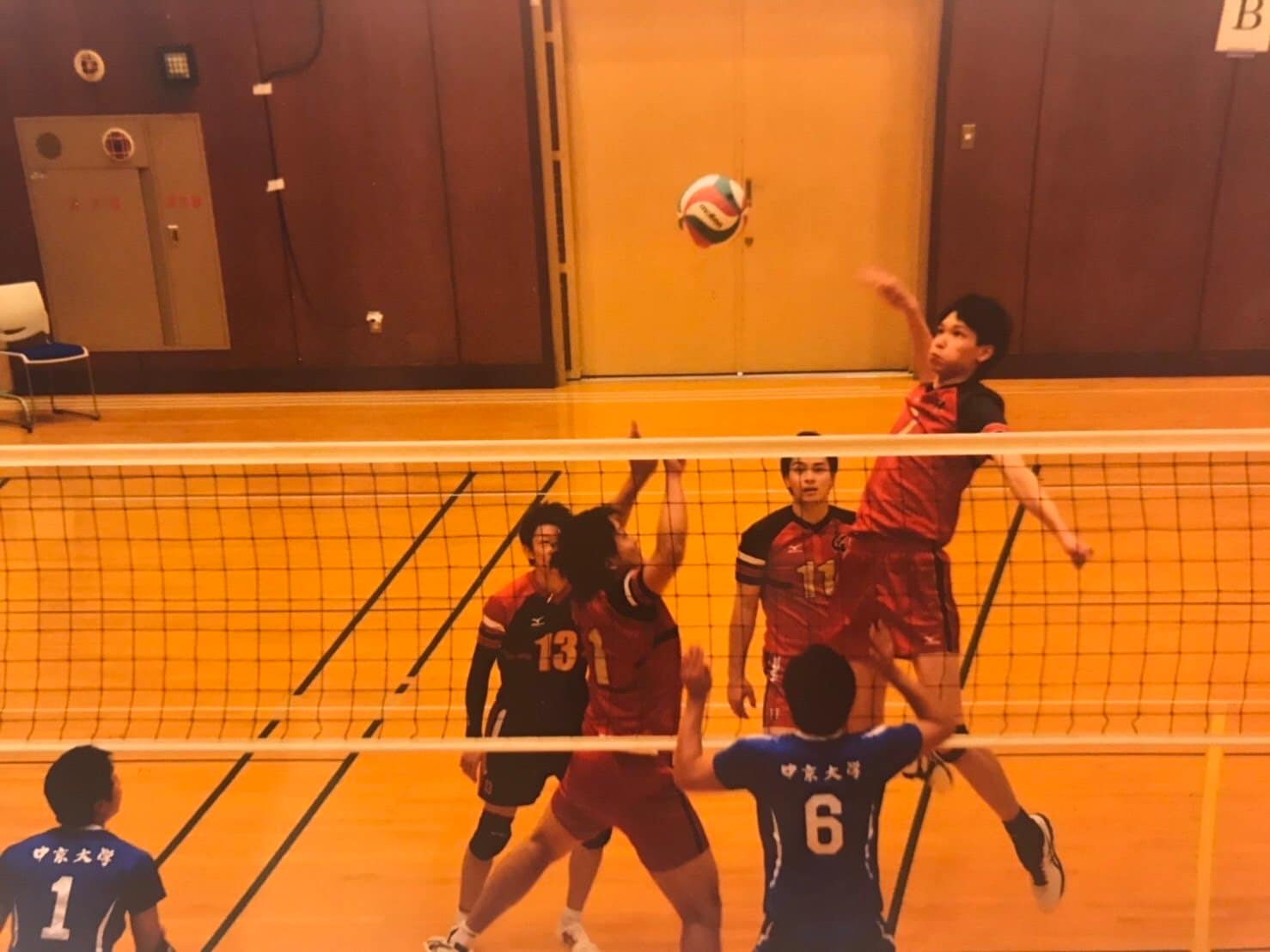 愛知学院大時代の山内晶大（本人提供）