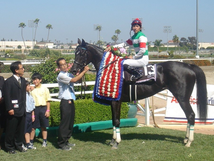 05年アメリカンオークスでのシーザリオ