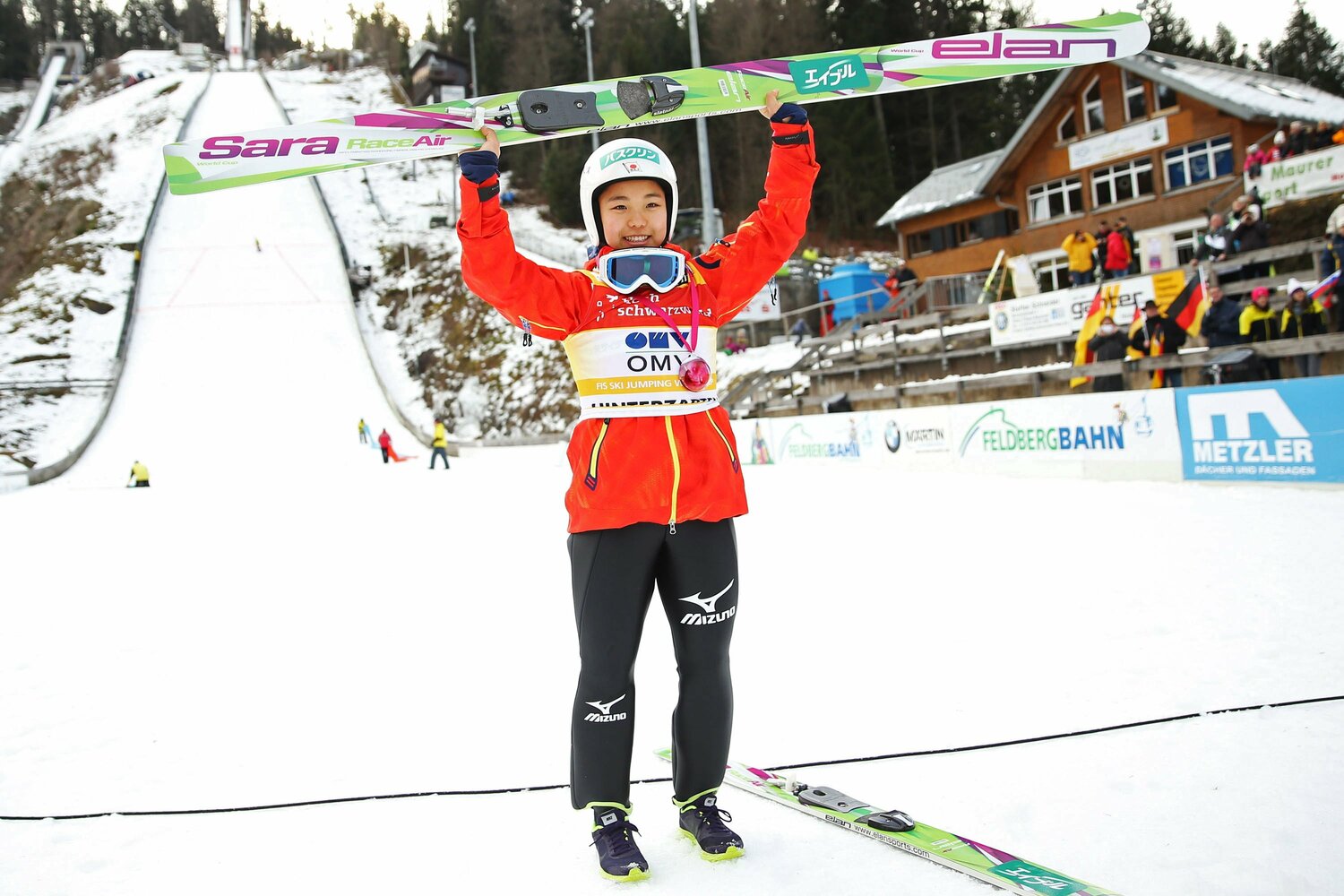 初めて女子ジャンプが開催されるソチ五輪で、金メダル候補として注目された高梨沙羅　©Getty Images