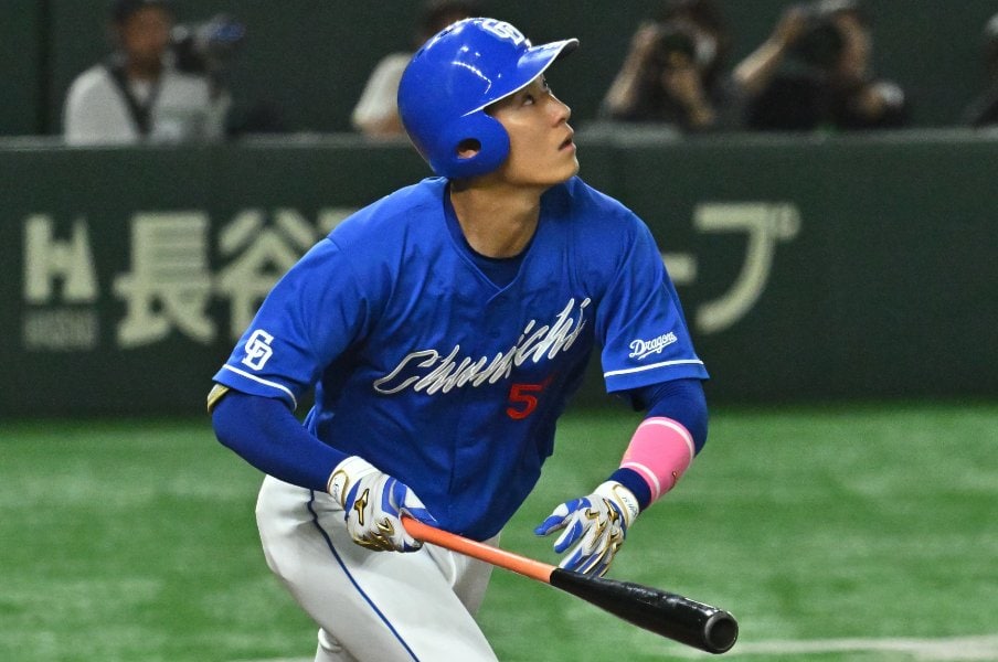 「岡林勇希と上林誠知を1・2番に並べたい」“じつは得点期待値を下げている”中日打線の問題点…井上監督の“謎采配”「6番・細川成也」はなぜ試された?<Number Web> photograph by Hideki Sugiyama
