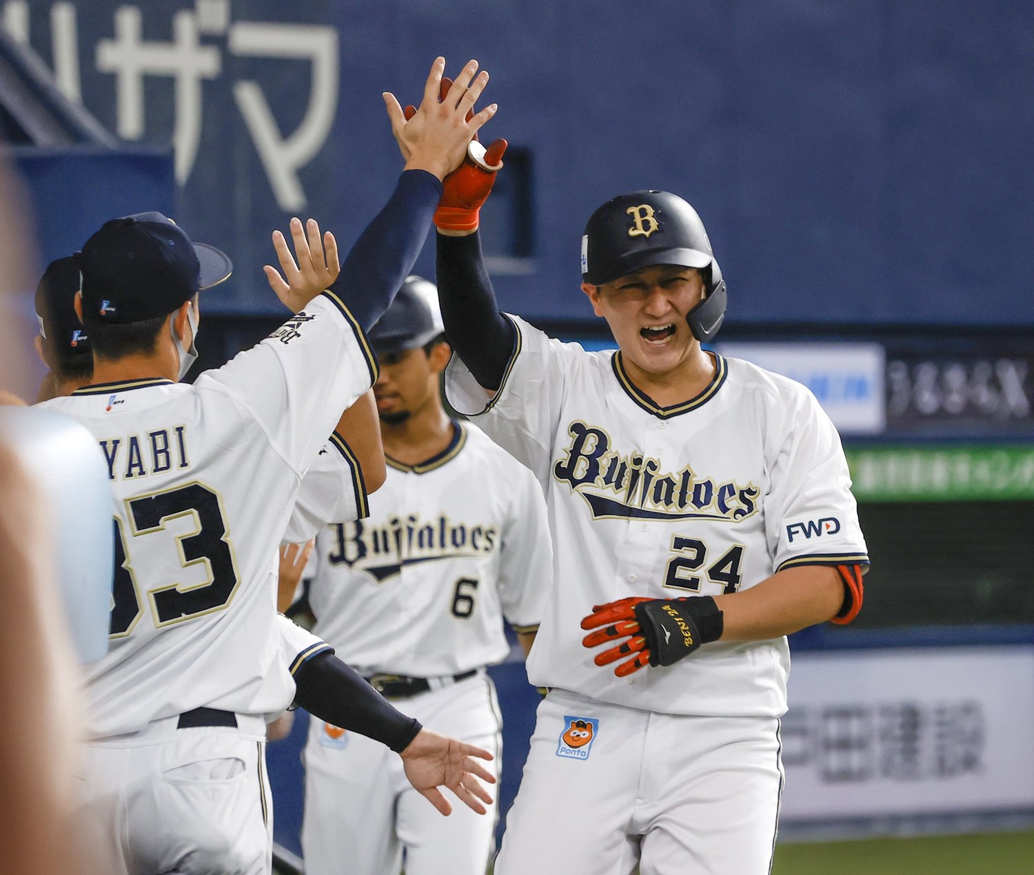 紅林は吉田正の離脱後、クリーンアップを打つことも　©Kyodo News