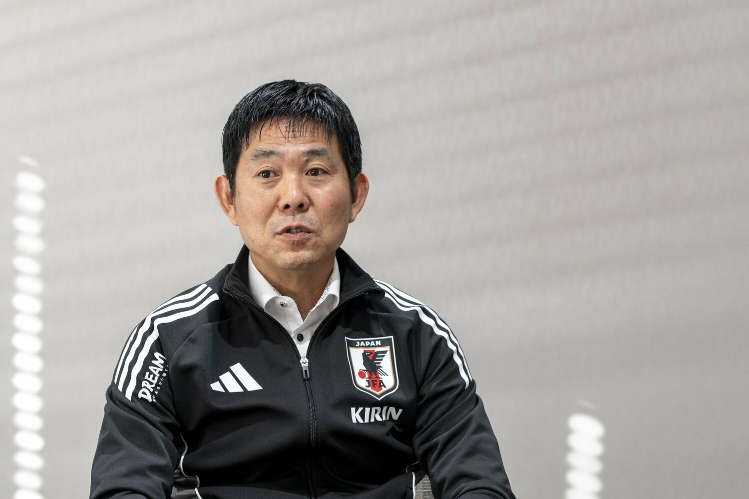 ブラジル戦を振り返る森保監督　©Asami Enomoto